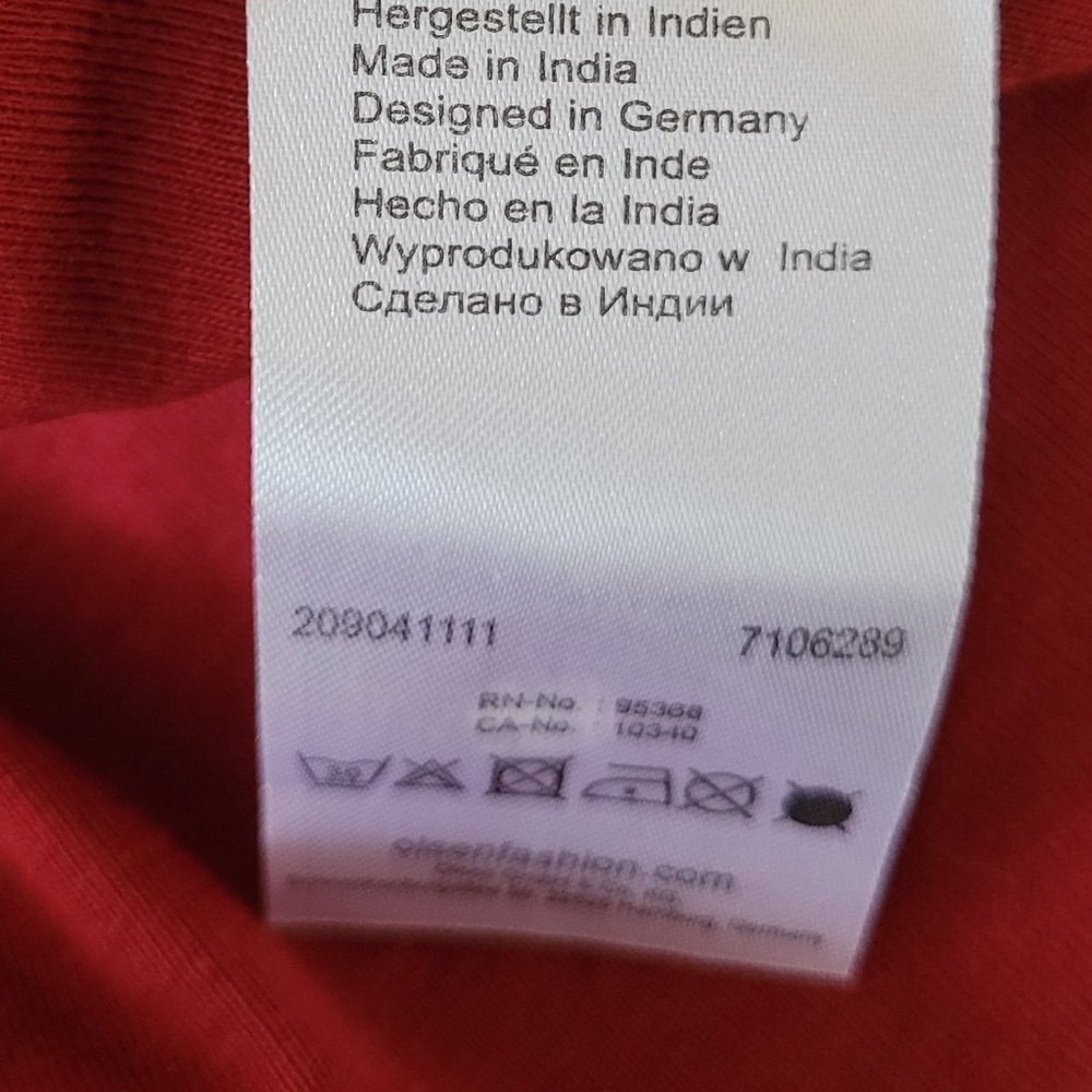 Olsen Europe Cranberry Print Top US 6 - Picture 8 of 8